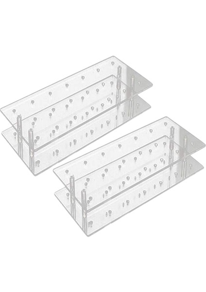 2-Pack 21 Delik Akrilik Lolipop Tutucu Düğünler Için Bebek Duşları Doğum Günü Partileri Yıldönümleri Kek Lolipop Standı (Yurt Dışından)