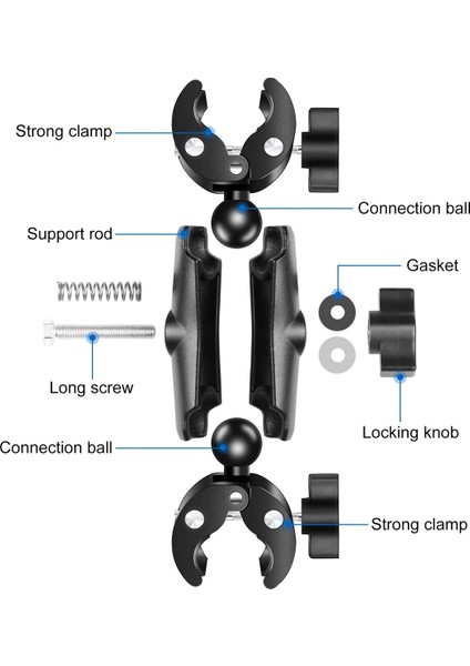 Motosiklet Dualheads Yengeç Kelepçe Eylem Kamera Gidon Gopro Spor Aksiyon Kameraları Için Sabit Montaj (Yurt Dışından) fırsatları