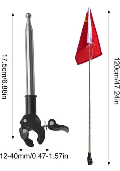 1.2m Teleskopik Bayrak Direği Paslanmaz Çelik Direk Bayrak Dalgalanan Bayrak Direği Bayrak Direği Araba Tutucu Araba Kamyon Tekne Araç (Yurt Dışından) indirimleri