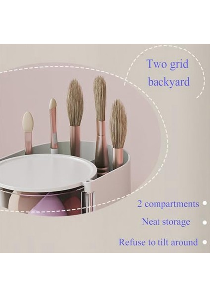 Makyaj Fırçası Tutucu 2 Yuvalı Makyaj Fırçası Düzenleyici, 3 Katlı Döndürülebilir Kozmetik Düzenleyici, Masaüstü Makyaj Kutusu, Beyaz (Yurt Dışından) modelleri