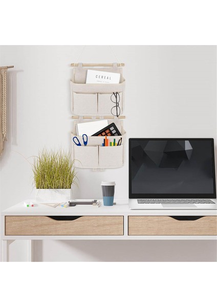 2'li Paket Askılı Saklama Çantası, Yüksek Kapasiteli Montaj, Yapışkan Kancalı 3 Bölme, Askılı Düzenleyici (Yurt Dışından) indirimleri