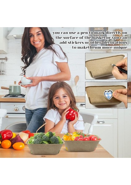 50 Paket Meyve Toplamak Için Hamur Elyaflı Meyve Sepeti, Yaban Mersini Ahududu Kiraz Çilek Için Kalıplanmış Meyve Sepeti (Yurt Dışından) fiyatları