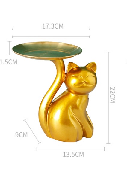 Iskandinav Kedi Figürleri Depolama Tepsisi Ekran El Sanatları Meyve Tabağı Reçine Çeşitli Eşyalar Tutucu Süsler Ev Dekorasyon Hediye-Siyah (Yurt Dışından) fiyatları