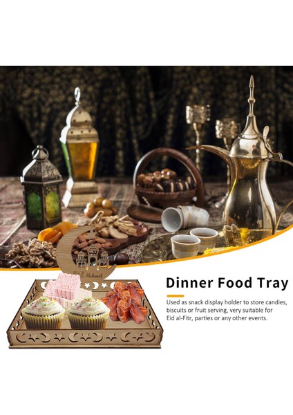 Ahşap Eid Muak Yiyecek Tepsisi Ramazan Dekorasyon Ev Için Islam Ramazan Kareem Müslüman Parti Dekor Eid Muak Hediyeler A (Yurt Dışından) fiyatları