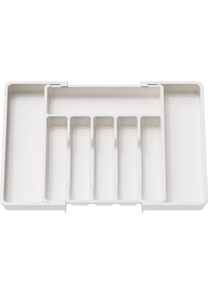 Çatal Bıçak Takımı Çekmecesi Organizatörü, Mutfak Için Genişletilebilir Gereç Tepsisi, Ayarlanabilir Gümüş ve Sofra Takımı Tutucu Beyaz (Yurt Dışından)