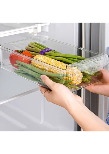 Buzdolabı Düzenleyici Yumurta Buzdolabı Depolama Rafı Raf Altı Buzdolabı Çekmece Kutusu Taze Tutma Mutfak Düzenleyici B (Yurt Dışından) indirimleri