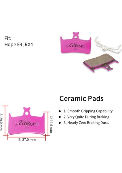 Hope E4, Rx4 Kaliper, Elit Sınıf Için 4 Çift Seramik Bisiklet Disk Fren Balataları (Yurt Dışından) fırsatları