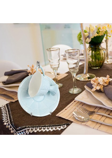 8 Adet Çay Dağı ve Çay Tabağı Ekran Standı Tutucu Raf Metal Dak Tabağı Tutucu Çay Dağı Tutucu Ekran Kahve Kupa Organizatör (Yurt Dışından) indirimleri