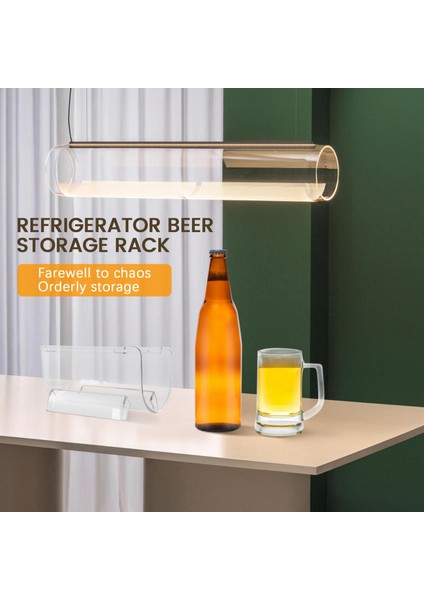 Adet Buzdolabı Şarap Tutucu, Şeffaf Istiflenebilir Plastik Şarap Rafı Depolama Su Şişesi Organizatör Su Şişesi Buzdolabı (Yurt Dışından) fırsatları