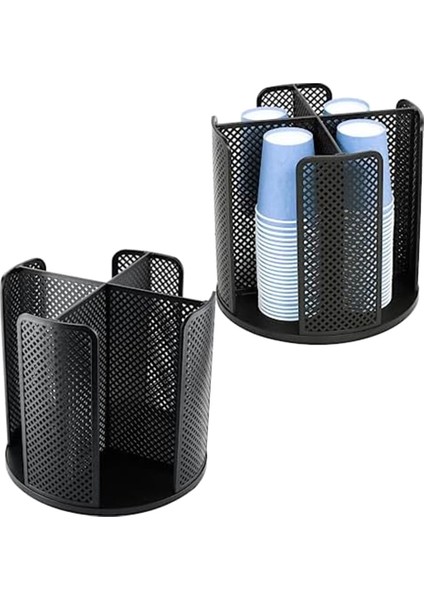 4 Bölmeli Dönebilen Dak ve Kapak Düzenleyici, Kahve Fincanı Dispenseri, Karton Dak Saklama Tutacağı, Tezgah Üstü Için (Yurt Dışından) modelleri