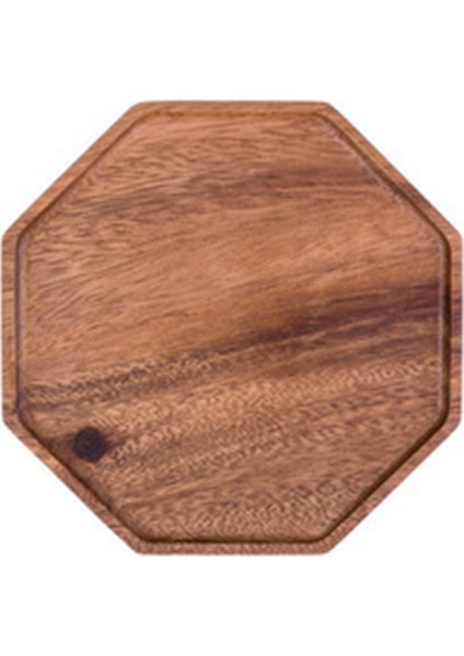 Ahşap Servis Tabağı Sekizgen Plaka Çok Amaçlı Yemek Tepsisi Meyve Tatlısı Ekmek Aperatif Şeker Tabağı Ahşap Kaseler-A (Yurt Dışından)
