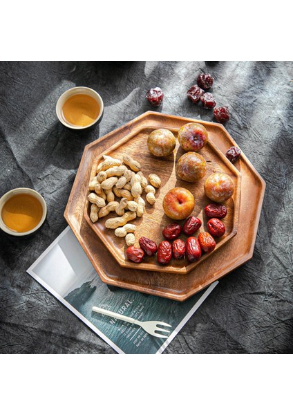 Ahşap Servis Tabağı Sekizgen Plaka Çok Amaçlı Yemek Tepsisi Meyve Tatlısı Ekmek Aperatif Şeker Tabağı Ahşap Kaseler-A (Yurt Dışından) modelleri