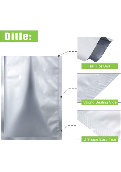 25 Parça 3 Boyutları Mylar Alüminyum Folyo Çanta, Folyo Düz Isı Sızdırmazlık Çanta Saklama Torbaları Kese Gıda Kahve Çay Çekirdekleri (Yurt Dışından) fırsatları