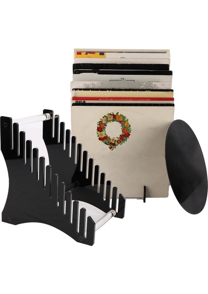 Vinil Kayıt Depolama Tutucu Vinil Ip Kayıtları Standı - Albüm Depolama Organizatör Ekran Standı Taşınabilir Kitap Ekran Standı (Yurt Dışından) modelleri