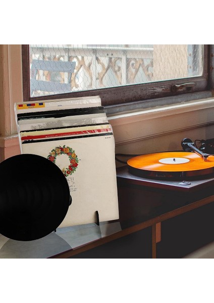 Vinil Kayıt Depolama Tutucu Vinil Ip Kayıtları Standı - Albüm Depolama Organizatör Ekran Standı Taşınabilir Kitap Ekran Standı (Yurt Dışından) fırsatları