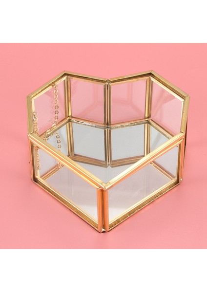 Flip Aşk Kalp Şekilli Geometrik Cam Mücevher Kutusu Cam Yüzük Kutusu Zarif Benzersiz Düğün Takı Kutusu Yüzük Düğün Dekorasyon Için (Yurt Dışından) modelleri