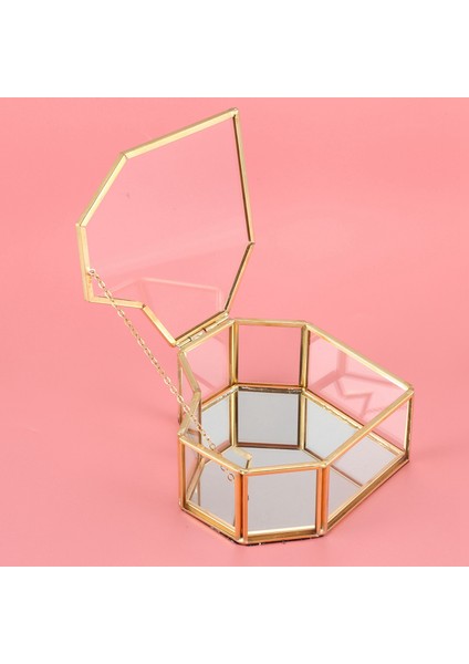 Flip Aşk Kalp Şekilli Geometrik Cam Mücevher Kutusu Cam Yüzük Kutusu Zarif Benzersiz Düğün Takı Kutusu Yüzük Düğün Dekorasyon Için (Yurt Dışından) indirimleri