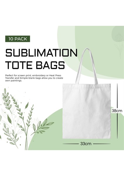 Süblimasyon Tote Çantalar Boşluklar 15 x 13 Inç Polyester Tuval Tote Dıy El Sanatları Için Isı Transfer Çantası Hediye Için (Yurt Dışından) modelleri