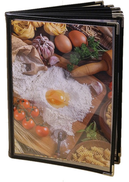 A4 Boyutunda Şeffaf Restoran Menü Kapakları Kitap Stili Cafe 8 Sayfa 16 Görünüm (Yurt Dışından)