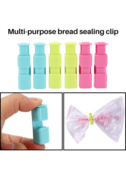 Sıkmalı Ekmek Torbası Klipsleri, Çanta Cinches, Simit Çanta Klipsleri, Kayma Kavraması Kolay Sıkma ve Kilitleme, Çeşitli Renk, 6'lı Paket (Yurt Dışından) fiyatları