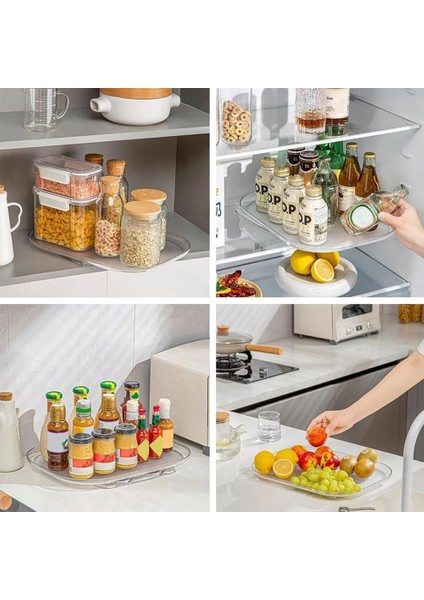 Buzdolabı Için Pikap Organizatör 360 Dönebilen Dikdörtgen Depolama Rafı Mutfak Dolabı Için Temizle Pikap Raf Tepsisi (Yurt Dışından) indirimleri