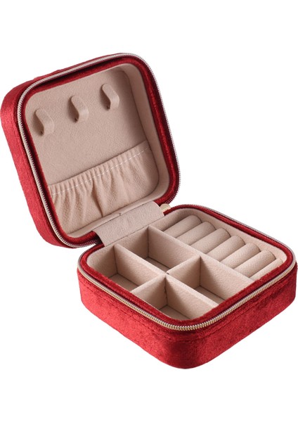 Peluş Kadife Seyahat Mücevher Kutusu Organizatör Takı Seyahat Organizatör Küçük Mücevher Kutusu Kadınlar Için Küpe Durumda C (Yurt Dışından) fiyatları