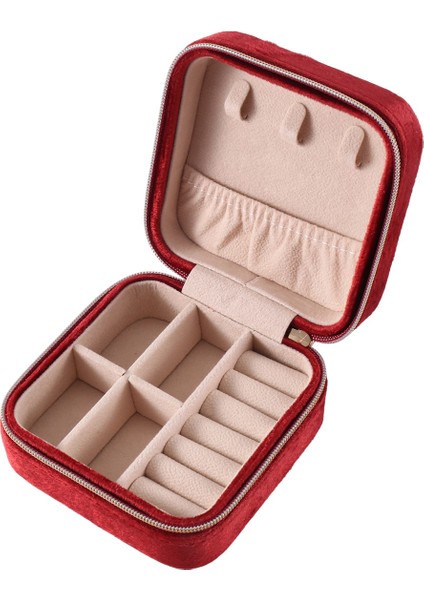 Peluş Kadife Seyahat Mücevher Kutusu Organizatör Takı Seyahat Organizatör Küçük Mücevher Kutusu Kadınlar Için Küpe Durumda C (Yurt Dışından) modelleri