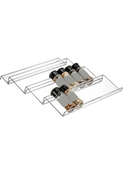 Şeffaf Akrilik Baharat Çekmece Organizatör, Baharat Kavanozları Çekmeceler Ekleme, Çekmece Için Mutfak Baharat Raf Tepsisi (Kavanoz Dahil Değildir) (Yurt Dışından) modelleri