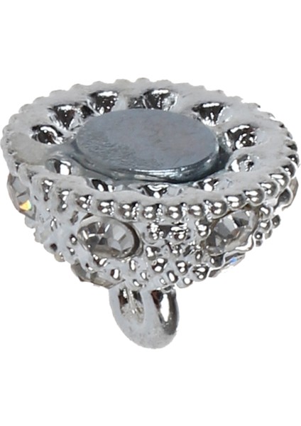 5 Adet 10 mm Top Manyetik Toka Taşlı Gümüş (Yurt Dışından)