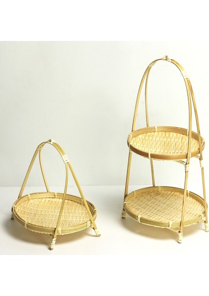 Bambu Dokuma Hasır Sepetleri Katmanlı Raf Hasır Meyve Ekmek Gıda Depolama Mutfak Süslemeleri Yuvarlak Tabak Standı Konteyner-Tek Katmanlı (Yurt Dışından) fiyatları