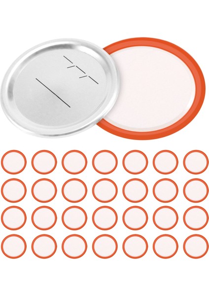 Konserve Kapakları Ball/kerr Kavanozları Için Normal Ağız, Silikon Contalı Bölmeli Metal Kavanoz Kapakları, Gümüş, 28 Adet (Yurt Dışından) fiyatları