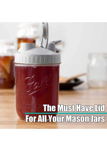 Kavanoz Kapağı, Geniş Ağızlı Kavanozlara Uygun 3 Parça Sızdırmaz Flip-Top Kapak (Kavanoz Dahil Değildir) (Yurt Dışından) modelleri