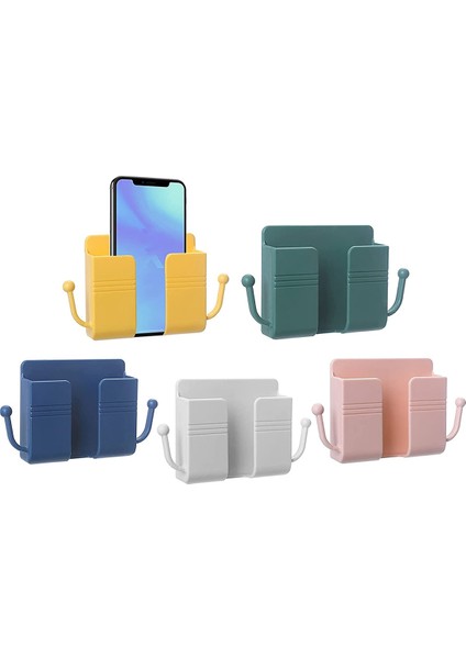 5 Adet Duvara Monte Saklama Kutusu Çok Işlevli Kendinden Yapışkanlı Düzenleyici Depolama Rafı Ev Uzaktan Kumanda Depolama (Yurt Dışından)