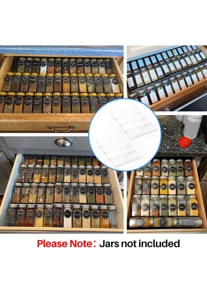 Şeffaf Akrilik Baharat Çekmece Organizatör, Baharat Kavanozları Çekmeceler Ekleme, Çekmece Için Mutfak Baharat Raf Tepsisi (Kavanoz Dahil Değildir) (Yurt Dışından) fırsatları