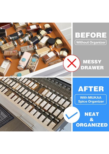 Şeffaf Akrilik Baharat Çekmece Organizatör, Baharat Kavanozları Çekmeceler Ekleme, Çekmece Için Mutfak Baharat Raf Tepsisi (Kavanoz Dahil Değildir) (Yurt Dışından) indirimleri
