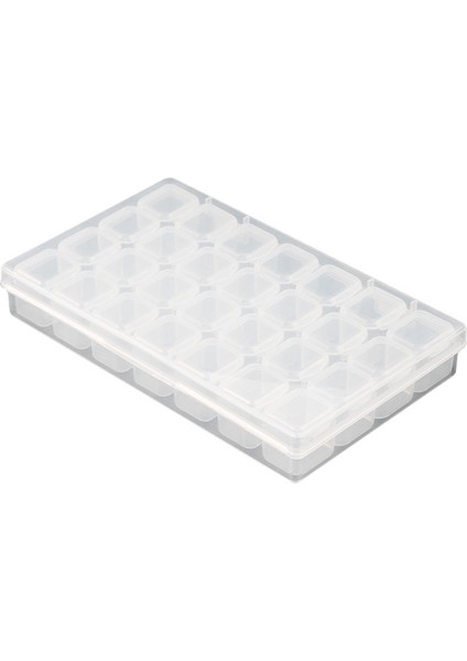 17X10.8CM Dikdörtgen 28 Yuvalı Mücevher Plastik Saklama Kutusu Yapay Elmas Boncuklar Hap Küpe Saklama Kutusu Kasa Konteyner (Yurt Dışından)