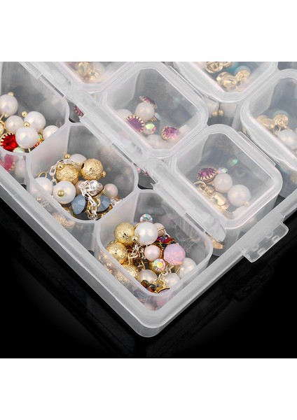 17X10.8CM Dikdörtgen 28 Yuvalı Mücevher Plastik Saklama Kutusu Yapay Elmas Boncuklar Hap Küpe Saklama Kutusu Kasa Konteyner (Yurt Dışından) indirimleri