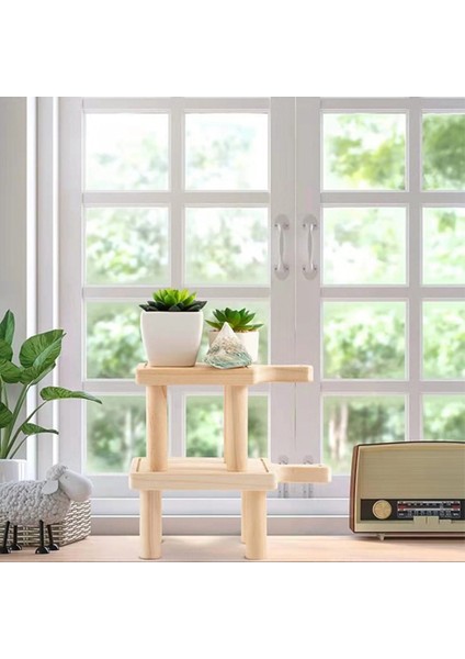 Ahşap Bitki Rafları Balkon Etli Çiçek Stand Rafı Saksı Tabure, Orkide Bitki Süsleri S (Yurt Dışından) fırsatları