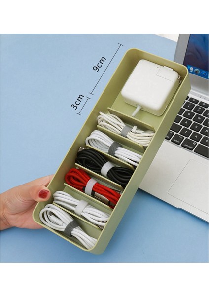 Çift Katmanlı Veri Kablosu Saklama Kutusu Toz Geçirmez Güç Kablosu Depolama Yönetimi Masaüstü Şarj Kablosu Toplayıcı (Yeşil) (Yurt Dışından) fırsatları