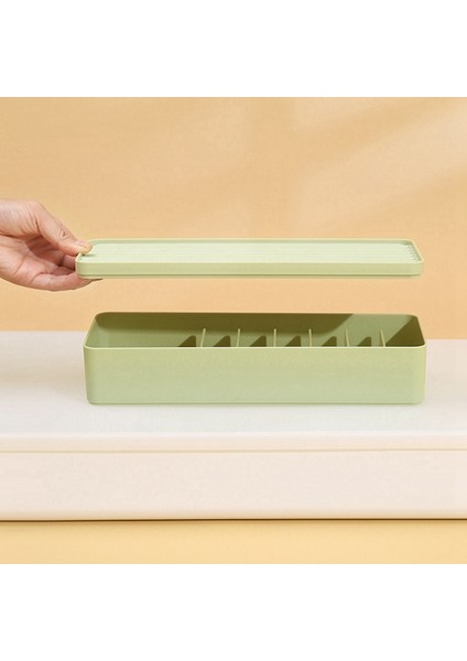 Çift Katmanlı Veri Kablosu Saklama Kutusu Toz Geçirmez Güç Kablosu Depolama Yönetimi Masaüstü Şarj Kablosu Toplayıcı (Yeşil) (Yurt Dışından) indirimleri