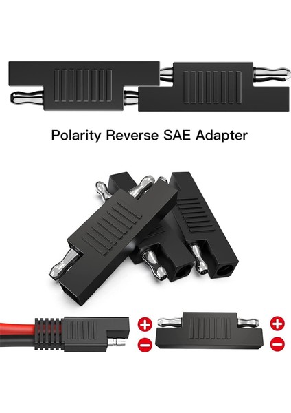 Sae Konnektörü Sae'den Sae'ye Polarite Ters Hızlı Bağlantı Kablosu Fiş Adaptörü Güneş Paneli Akü Şarj Cihazı Için-5'li Paket (Yurt Dışından) modelleri
