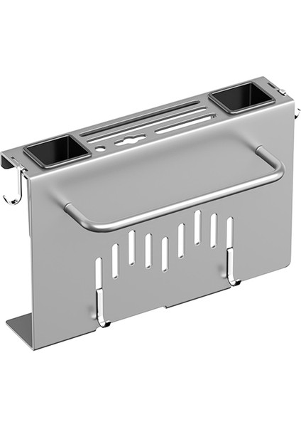 Duvara Monte Alet Tutucu, Mutfak Alet Rafı, Çok Amaçlı Askılı Depolama Düzenleyici Rafı ve Doğrama Tahtası Tutucu Gri (Yurt Dışından)