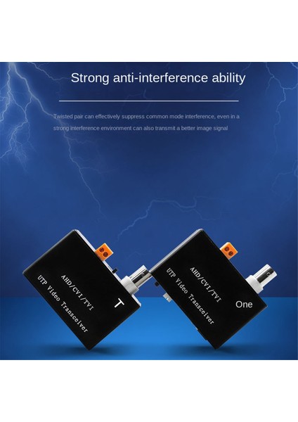 Cctv Kamera Için 1 Kanal Aktif Video Balun Bükümlü Çift Verici Bnc Uzun Menzilli Ahd Tvı Cvı 5/10MP (Yurt Dışından)