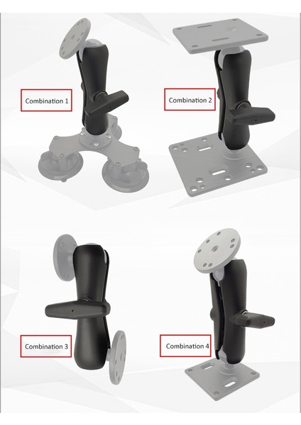 15CM Uzunluk Alüminyum Alaşımlı Çift Soket Kolu 1,5 Inç Bilyalı Taban Montajlı Motosiklet Kamera Uzatma Kolu (Yurt Dışından) indirimleri