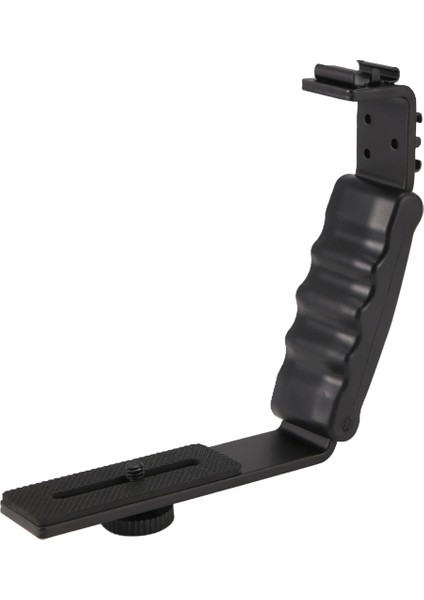 Fotoğraf Flaş Video Kamera Tutacağı L Sapı 2 Standart Yan Sıcak Yuvası Tutucuyu Dslr'ye Monte Edin (Yurt Dışından) fiyatları