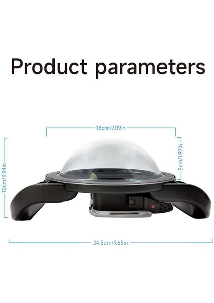 Insta 360 Ace Pro Dome Port Balık Gözü Lens Dalış Gözlüğü Dalış Maskesi Sualtı Çekimi Için Çizilmeye Dayanıklı (Yurt Dışından) fiyatları