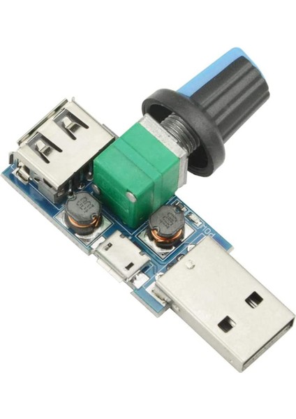 Adet 5W USB Fan Hava Hacmi Hızı Kademesiz Regülatör Modülü USB Hız Kontrol Cihazı Dc 5V USB Erkek Girişi DC4-12V 2.5-8V (Yurt Dışından) fırsatları