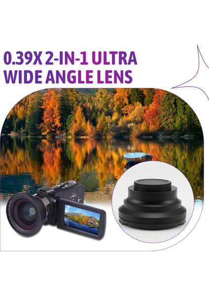 Profesyonel 37MM MAKRO+72MM Geniş Açı Lens 0.39X Full Hd 4K Video Kamera Için (Yurt Dışından) fırsatları