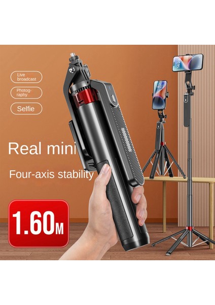 P185 Alüminyum Alaşımlı 1.6m El Tipi Sabitleyici Zemin Teleskopik Direk Quadrupod Cep Telefonu Bluetooth Selfie Çubuğu-B (Yurt Dışından) fırsatları