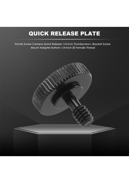 Başparmak Vida Kamera Hızlı Çıkarma 1/4 Inç Başparmak Vida L Braket Vida Montaj Adaptörü Alt 1/4 Inç-20 Dişi Diş (2'li Paket) (Yurt Dışından) fırsatları